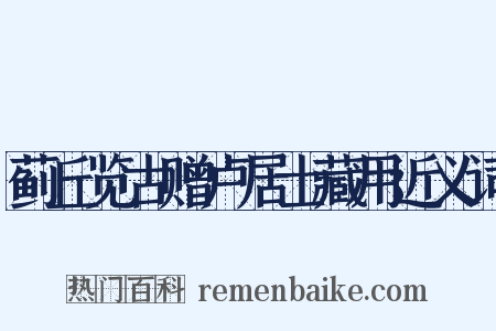 蓟丘览古赠卢居士藏用近义词是什么意思的图片